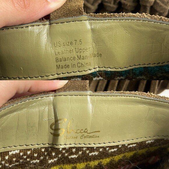 Sbicca Size 7.5 Khaki Sound Suede Leather Fringe Bootie Western Rodeo Heel Boots - Picture 6 of 12